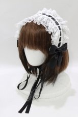 画像1: metamorphose / ハートレースヘッドドレス  白/黒 H-26-10-12-1076-ME-AC-NS-ZH (1)