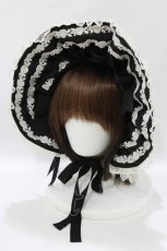 画像1: Charles de Mills / ボンネット  ブラック H-26-10-12-1078-PU-AC-NS-ZH (1)