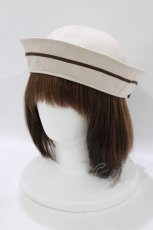 画像1: Kurumi Collaboration / KRM*マリンハット  アイボリー H-26-10-12-1079-LO-AC-NS-ZH (1)