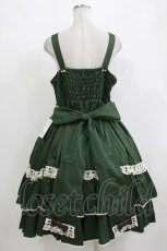 画像3: metamorphose / 【プラスサイズ】メアリーはしごレースジャンパースカート プラスサイズ グリーン H-26-10-12-1009-ME-OP-NS-ZH (3)