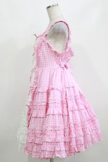 画像2: Angelic Pretty / Little Houseジャンパースカート Free ピンク H-26-10-12-1011-AP-OP-NS-ZH (2)