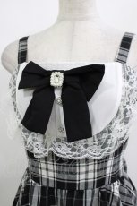 画像4: Lovely Tency / 眞白ありすコラボ/チェックジャンパースカート M ブラック H-26-10-12-1018-LO-OP-NS-ZH (4)