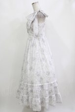 画像2: evelyn / レースフリル花柄キャミワンピース Free オフ/ブルー H-26-10-12-1019-LO-OP-NS-ZH (2)