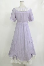 画像3: axes femme POETIQUE / ドーリーフリルロングワンピース M ラベンダー H-26-10-12-1022-AX-OP-NS-ZH (3)