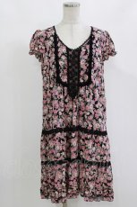 画像1: axes femme / 花柄ワンピース M ブラック H-26-10-12-1026-AX-BL-NS-ZH (1)