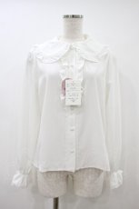 画像1: m petit by misako / AM マルエリフリルブラウス S 白 H-26-10-12-057-LO-BL-NS-ZH (1)