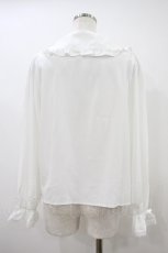 画像2: m petit by misako / AM マルエリフリルブラウス S 白 H-26-10-12-057-LO-BL-NS-ZH (2)