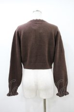 画像2: m petit by misako / AM バラレースニットカーディガン S ブラウン H-26-10-12-061-LO-TO-NS-ZH (2)