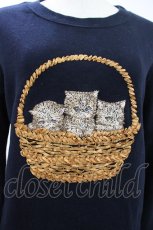 画像3: Franche Lippee / バスケットねこスウェット M ネイビー H-26-10-12-063-LO-TO-NS-ZH (3)