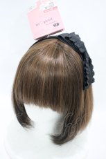 画像1: m petit by misako / TT*AMリボンカチューシャ  ブラック H-26-10-12-018-LO-AC-NS-ZH (1)