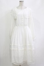 画像1: merry jenny / airy lace collarワンピース Free 白 H-26-10-13-1001-LO-OP-NS-ZH (1)