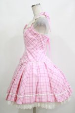 画像2: Angelic Pretty / メレンゲタータンプリーツジャンパースカート Free ピンク H-26-10-13-1004-AP-OP-NS-ZH (2)
