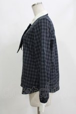 画像2: Fi.n.t / プチネクタイ付きチェックシャツ F ネイビー H-26-10-13-1045-CA-BL-YZ-ZH (2)