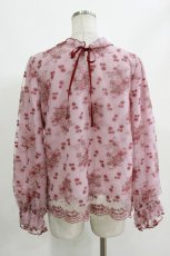 画像3: axes femme / 2WAYチュール刺繍ブラウス Free ピンク H-26-10-13-1048-AX-BL-OW-ZH (3)