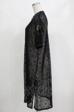 画像2: axes femme / ライン刺繍レースロングシャツ Free 黒 H-26-10-13-1054-AX-BL-SZ-ZH (2)