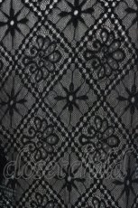 画像4: axes femme / ライン刺繍レースロングシャツ Free 黒 H-26-10-13-1054-AX-BL-SZ-ZH (4)