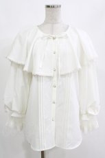 画像1: axes femme POETIQUE / ビッグフリルカラーブラウス M 白 H-26-10-13-1055-AX-BL-SZ-ZH (1)