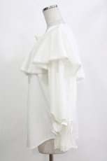 画像2: axes femme POETIQUE / ビッグフリルカラーブラウス M 白 H-26-10-13-1055-AX-BL-SZ-ZH (2)