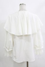 画像3: axes femme POETIQUE / ビッグフリルカラーブラウス M 白 H-26-10-13-1055-AX-BL-SZ-ZH (3)