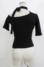画像3: ANDMARY / Nana ribbon oneshoulder tops Free ブラック H-26-10-13-1066-LO-TO-NS-ZH (3)
