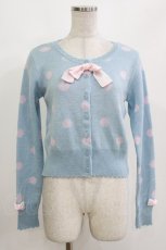 画像1: Angelic Pretty / お嬢様のドットニットカーディガン Free サックス H-26-10-13-1071-AP-TO-NS-ZH (1)