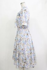 画像2: axes femme POETIQUE / フラワーキャットボウタイワンピース M ラベンダー H-26-10-13-1007-AX-OP-SA-ZH (2)