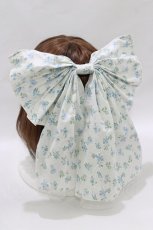 画像1: merry jenny / floral ribbon hook　バレッタ  ブルー H-26-10-13-1078-LO-AC-OW-ZH (1)