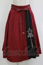 画像1: axes femme / チャイナ風刺繍スカート Free ワイン H-26-10-13-1009-AX-SK-SZ-ZH (1)