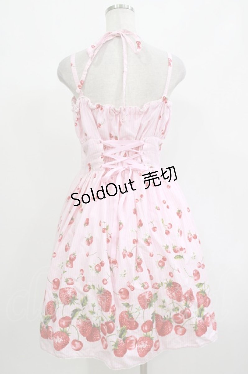 画像3: metamorphose / BERRY STRIPE サンドレス Free ピンク H-26-10-13-1013-ME-OP-NS-ZH (3)