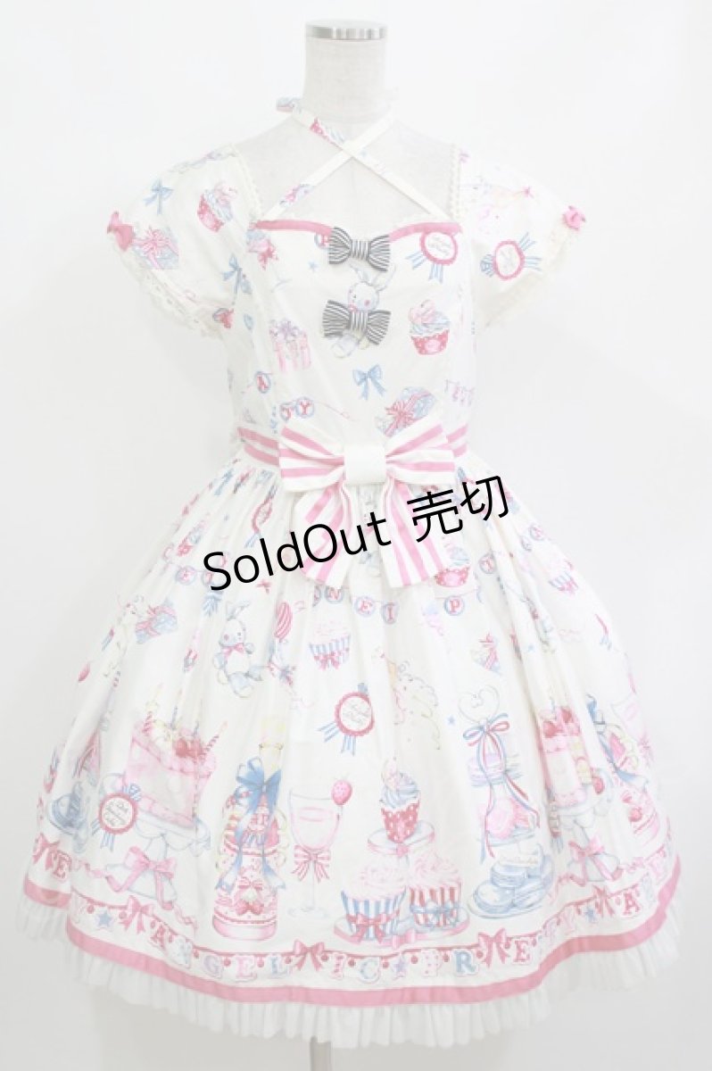 画像1: Angelic Pretty / Merry Making Partyワンピース Free 白 H-26-10-13-1003-AP-OP-NS-ZH (1)