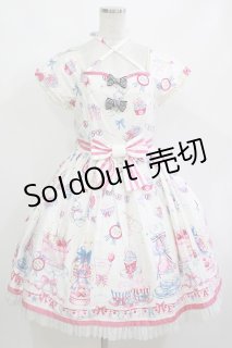 フ*ー様 Angelic Pretty シフォン ワンピース アイボリー ロリィ Angelic Pretty / Merry Making Partyワンピース Free 白 H-26-10-13