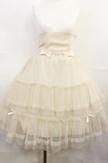 画像1: virally / 星名桜子/リボンコルセット+チュールスカート M 生成り H-26-10-13-014-PU-SK-NS-ZH (1)