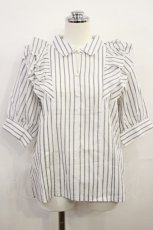 画像1: axes femme / フリルブラウス M ホワイト H-26-10-13-027-AX-BL-SA-ZH (1)