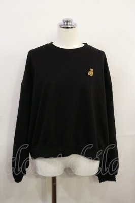 Preview of Bear刺繍ルーズトレーナー Free 黒
