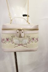 画像2: Etoile Miel / Misa/スワン刺繍バニティバッグ  ピンク H-26-10-13-033-LO-BG-NS-ZH (2)