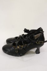 画像2: Kurumi Collaboration / レースアップリボンパンプス M ブラック H-26-10-13-041-GO-SH-NS-ZH (2)