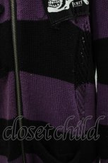 画像3: Deorart / ダメージボーダーニットカーデ M 黒×紫 H-26-10-14-025-PU-TO-AK-ZH (3)