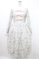画像1: Melody BasKet / Rococo Roseトリプルリボンワンピース M アイボリー H-26-10-14-003-LO-OP-AK-ZH (1)