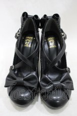 画像1: Lococo×byあしながおじさん / My Ribbon Shoes 22cm ブラック H-26-10-14-033-LO-AC-AK-ZH (1)