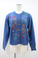 画像1: Jane Marple Dans Le Salon / Fair Isle Knit Cardigan M ブルー H-26-10-14-1036-JM-TO-AK-ZH (1)