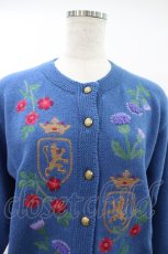 画像3: Jane Marple Dans Le Salon / Fair Isle Knit Cardigan M ブルー H-26-10-14-1036-JM-TO-AK-ZH (3)