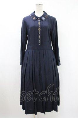 Preview of Royalモチーフembroideryドレス M ネイビー