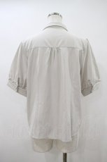 画像2: axes femme / 刺繍ネクタイ付ブラウス M ベージュ H-26-10-14-1054-AX-BL-IG-ZH (2)