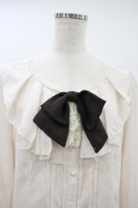 画像3: axes femme / シャボ付きラッフルブラウス M 生成り H-26-10-14-1060-AX-BL-NS-ZH (3)
