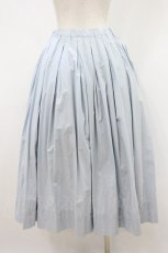 画像2: Jane Marple Dans Le Salon / Cotton linen cloth quatre tuck skirt M サックス H-26-10-14-1021-JM-SK-AK-ZH (2)