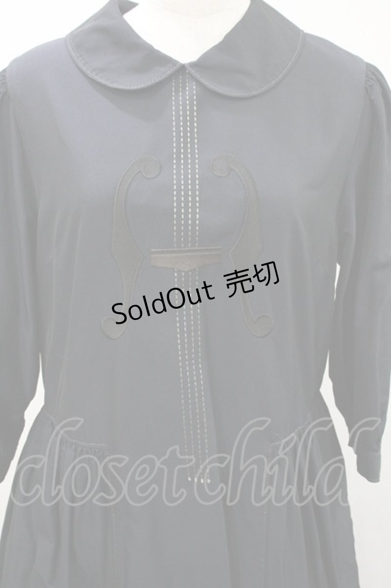 画像4: Jane Marple / Violin embroideryドレス M ブラック H-26-10-14-007-JM-OP-AK-ZH (4)