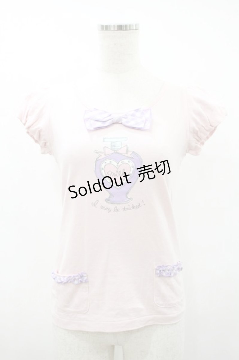 画像1: MILK / パフュームプリントパフT  ピンク H-26-10-14-018-ML-TS-AK-ZH (1)