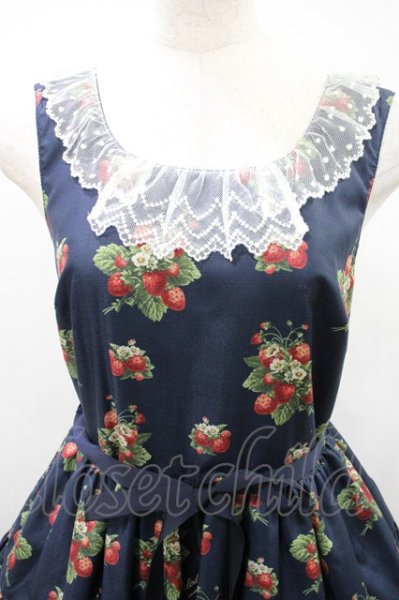 Melody BasKet / Strawberry timeジャンパースカート M ネイビー H-26