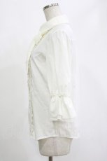 画像2: axes femme POETIQUE / 刺繍入りBIGボータイブラウス M 白 H-26-10-15-034-AX-BL-NS-ZH (2)