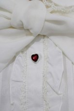 画像4: axes femme POETIQUE / 刺繍入りBIGボータイブラウス M 白 H-26-10-15-034-AX-BL-NS-ZH (4)